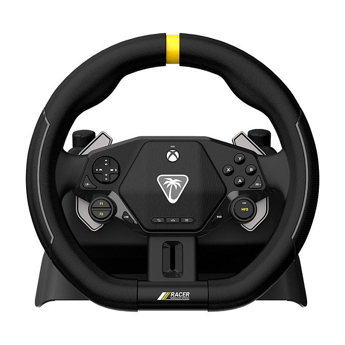 Turtle Beach Racer Volante de carreras inalámbrico para Xbox Series X/S, Xbox One y PC con Windows 10/11, Bluetooth 5.1, RF 2.4 GHz, USB, Autonomía 30h, Negro
