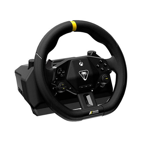 Turtle Beach Racer Volante de carreras inalámbrico para Xbox Series X/S, Xbox One y PC con Windows 10/11, Bluetooth 5.1, RF 2.4 GHz, USB, Autonomía 30h, Negro