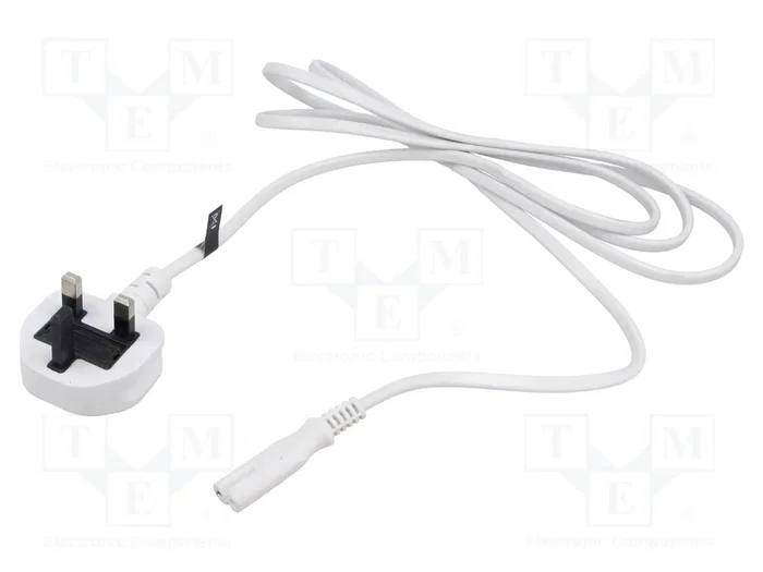POS Cable de alimentación H03VVH2-F 1,8m con enchufe BS 1363 (G) e IEC C7 hembra POS Cable de alimentación H03VVH2-F 1,8m con enchufe BS 1363 (G) e IEC C7 hembra