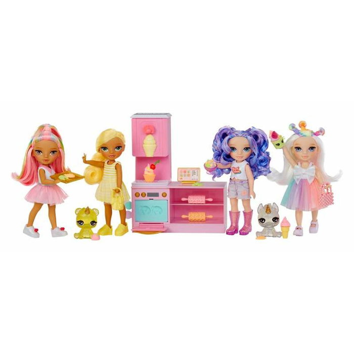 MGA Rainbow High Little Dessert Shop Playset con Muñeca Kandy y Kit de Repostería MGA Rainbow High Little Dessert Shop Playset con Muñeca Kandy y Kit de Repostería