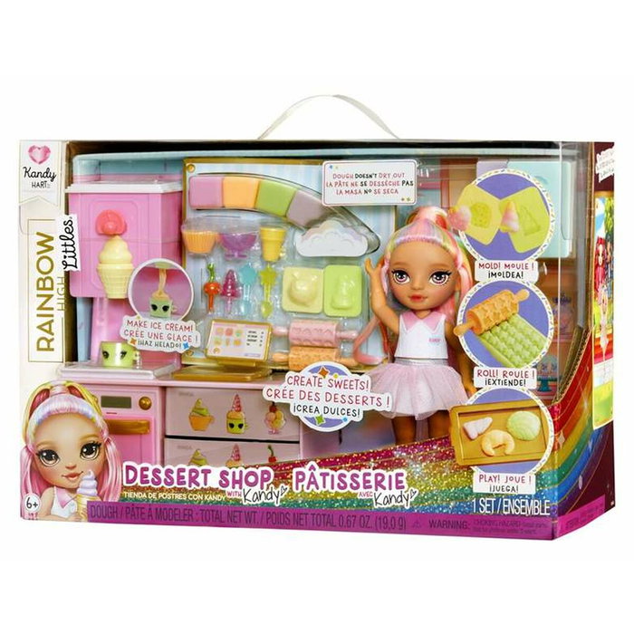 MGA Rainbow High Little Dessert Shop Playset con Muñeca Kandy y Kit de Repostería MGA Rainbow High Little Dessert Shop Playset con Muñeca Kandy y Kit de Repostería