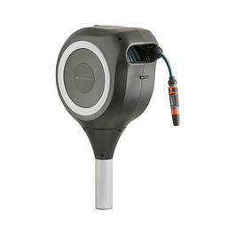 GARDENA RollUp M (weiß) 20 m Carrete de Pie Automático para Manguera