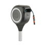 Gardena Garten-Schlauchbox RollUp M Automático para manguera de 20 m - Carrete de pie funcional multidireccional (0-360°), resistente a la intemperie, color negro y gris