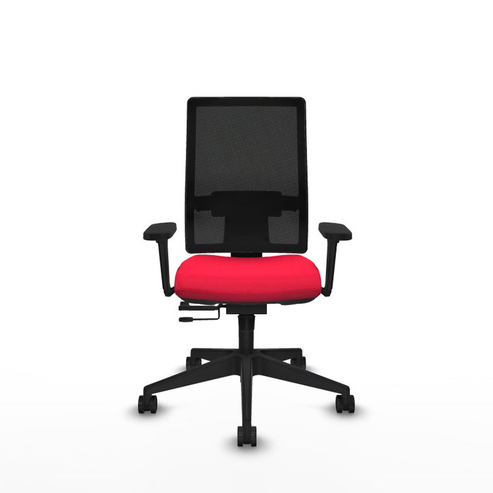 PIQUERAS Y CRESPO Silla de oficina Horna Rojo/Negro con Mecanismo Sincro/Traslack