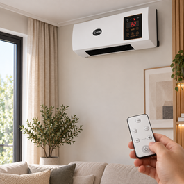 Calefactor PTC + Ventilador 1500W Control Remoto Blanco