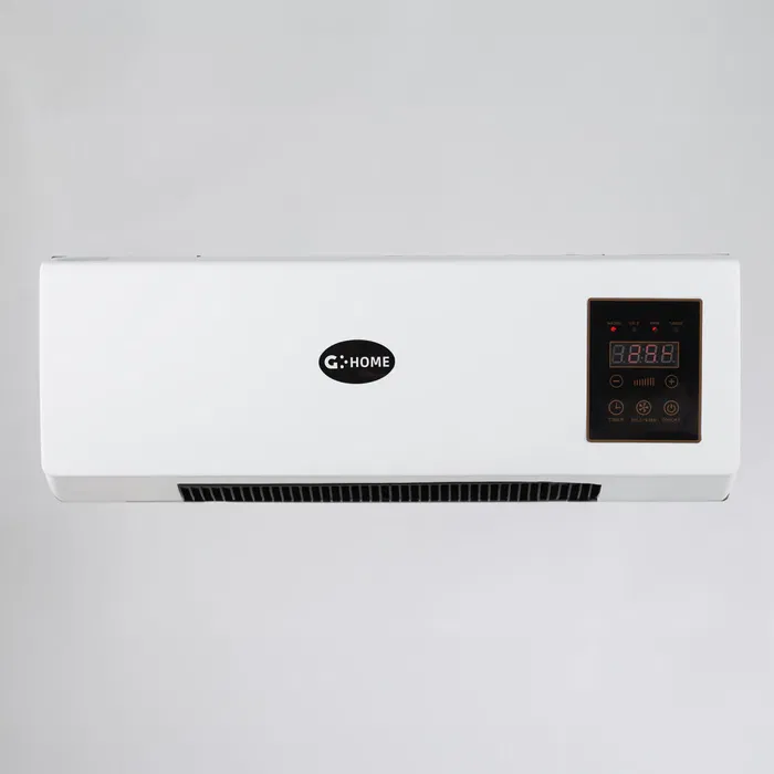 Calefactor PTC con Ventilador 1500W y Control Remoto, Color Blanco para Pared