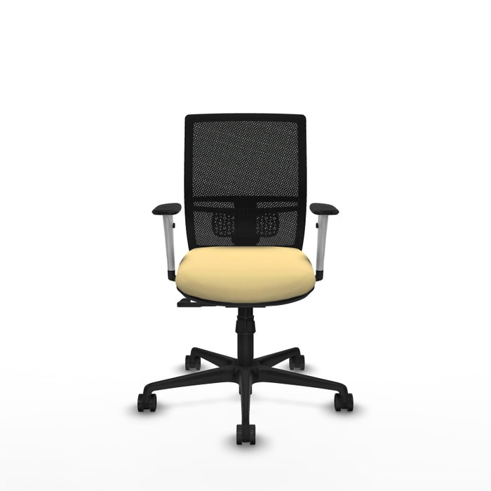PIQUERAS Y CRESPO Silla de oficina Yunquera con mecanismo Sincro, Crema y Negro PIQUERAS Y CRESPO Silla de oficina Yunquera con mecanismo Sincro, Crema y Negro