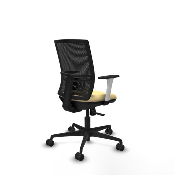 PIQUERAS Y CRESPO Silla de oficina Yunquera con mecanismo Sincro, Crema y Negro PIQUERAS Y CRESPO Silla de oficina Yunquera con mecanismo Sincro, Crema y Negro