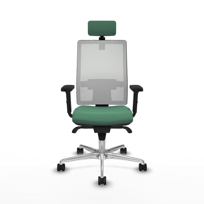 PIQUERAS Y CRESPO Silla de oficina Horna con mecanismo Sincro, Verde esmeralda y Blanco PIQUERAS Y CRESPO Silla de oficina Horna con mecanismo Sincro, Verde esmeralda y Blanco