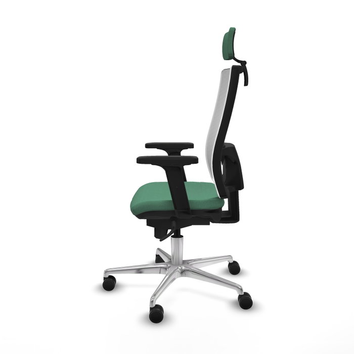 PIQUERAS Y CRESPO Silla de oficina Horna con mecanismo Sincro, Verde esmeralda y Blanco PIQUERAS Y CRESPO Silla de oficina Horna con mecanismo Sincro, Verde esmeralda y Blanco