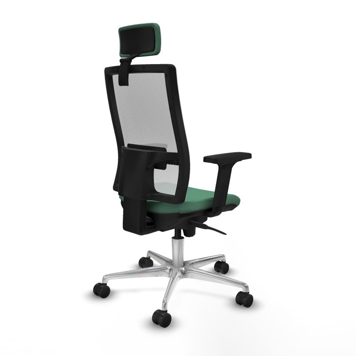 PIQUERAS Y CRESPO Silla de oficina Horna con mecanismo Sincro, Verde esmeralda y Blanco PIQUERAS Y CRESPO Silla de oficina Horna con mecanismo Sincro, Verde esmeralda y Blanco