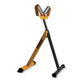 Toughbuilt Base con Rodillos en V de 60 kg, Ajustable 80-115 cm para Tubos, Rodillos de Acero Galvanizado, Plegable con Pies Ajustables