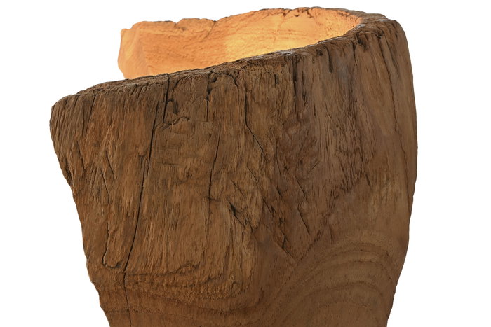 DKD Home Decor Lámpara Aplique de Pared Item Home 15 x 34 x 30 cm Teca Hecho a mano