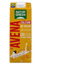 NATURGREEN Avena Bio sin Gluten 1 Litro - Bebida Vegetal de Avena Ecológica
