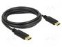 DeLOCK Cable USB 2.0 Tipo-C a Tipo-C de 2 m, 5 A, E-Marker, Negro