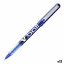 Pilot V-Ball Bolígrafos de Tinta Líquida Azul 0,7 mm (Set de 12)