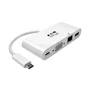 Eaton Tripp Lite U444-06N-VGU-C Adaptador USB-C a VGA con Puerto Ethernet Gigabit, USB-A 3.1 y Carga PD 60W - Resolución 1920x1080 1080p para Laptop, Tablet, MacBook