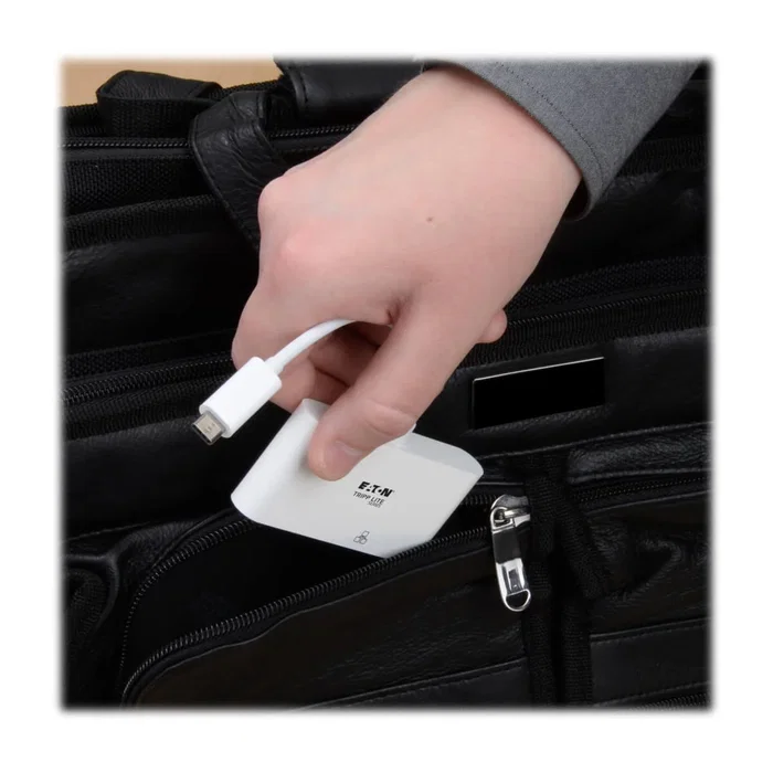 Eaton Tripp Lite U444-06N-VGU-C Adaptador USB-C a VGA con Puerto Ethernet Gigabit, USB-A 3.1 y Carga PD 60W - Resolución 1920x1080 1080p para Laptop, Tablet, MacBook