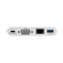 Eaton Tripp Lite U444-06N-VGU-C Adaptador USB-C a VGA con Puerto Ethernet Gigabit, USB-A 3.1 y Carga PD 60W - Resolución 1920x1080 1080p para Laptop, Tablet, MacBook