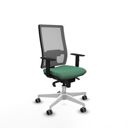 PIQUERAS Y CRESPO Silla de oficina Horna con mecanismo Sincro, Verde esmeralda y Gris