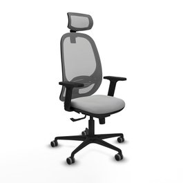 PIQUERAS Y CRESPO Silla de oficina Cilanco con mecanismo Sincro, Gris claro y Gris