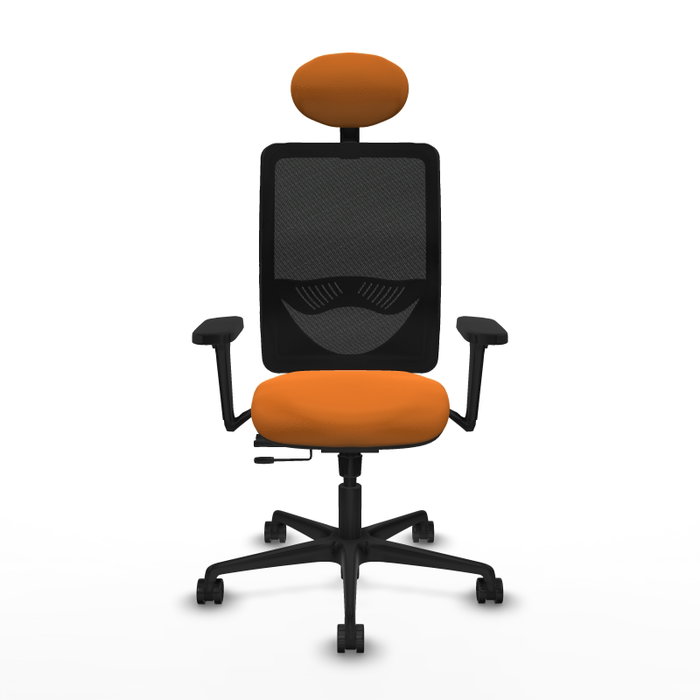 PIQUERAS Y CRESPO Silla de oficina Zulema Naranja y Negro