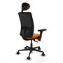 PIQUERAS Y CRESPO Silla de oficina Zulema Naranja y Negro