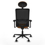 PIQUERAS Y CRESPO Silla de oficina Zulema Naranja y Negro