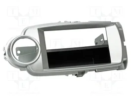 ACV Bastidor de montaje de radio 2 DIN para Toyota Yaris 2011-2014, plata