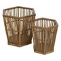 Ixia Pack de 2 Maceteros de Bambú Natural Decoración