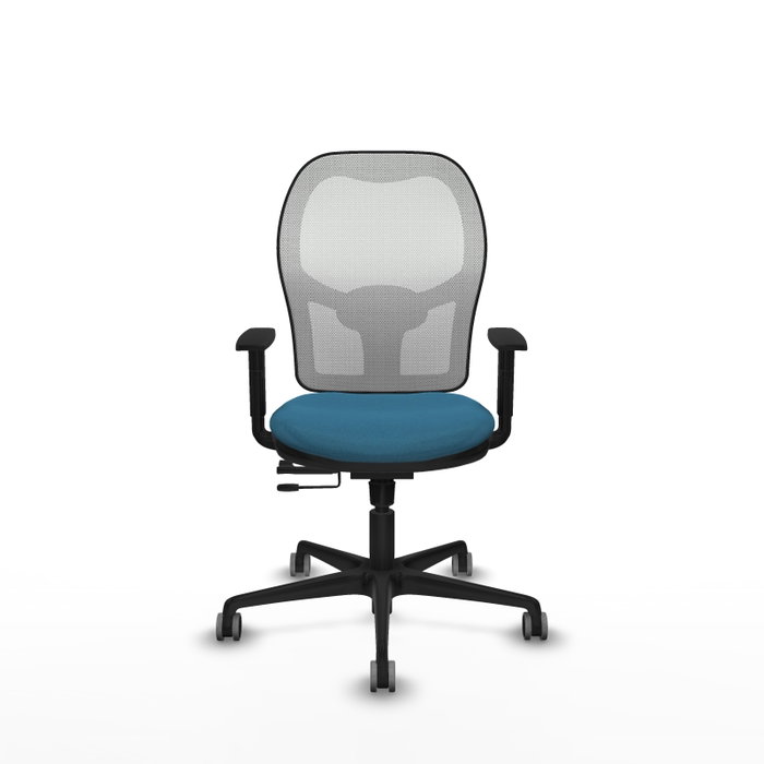 PIQUERAS Y CRESPO Silla de oficina Jorquera con mecanismo Sincro/Traslack Verde petróleo y Blanco PIQUERAS Y CRESPO Silla de oficina Jorquera con mecanismo Sincro/Traslack Verde petróleo y Blanco