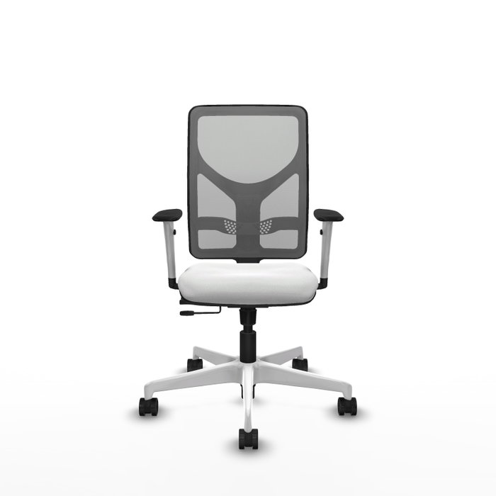 PIQUERAS Y CRESPO Silla de oficina Motilla con mecanismo Sincro/Traslack Blanco y Gris