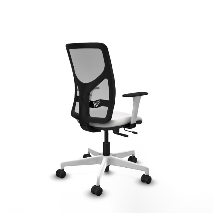 PIQUERAS Y CRESPO Silla de oficina Motilla con mecanismo Sincro/Traslack Blanco y Gris
