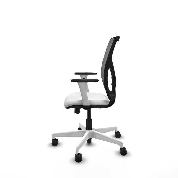 PIQUERAS Y CRESPO Silla de oficina Motilla con mecanismo Sincro/Traslack Blanco y Gris