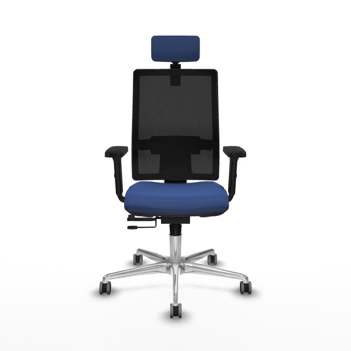 PIQUERAS Y CRESPO Silla de oficina Horna con mecanismo Sincro/Traslack Azul marino