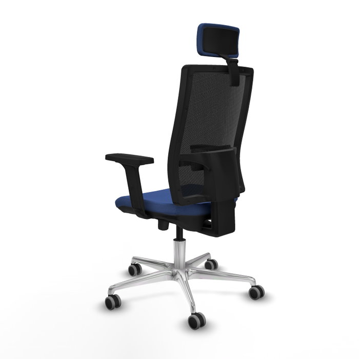 PIQUERAS Y CRESPO Silla de oficina Horna con mecanismo Sincro/Traslack Azul marino