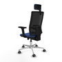PIQUERAS Y CRESPO Silla de oficina Horna con mecanismo Sincro/Traslack Azul marino