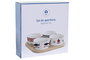 DKD Home Decor Set de Aperitivo Casitas de Gres y Bambú, 5 Piezas