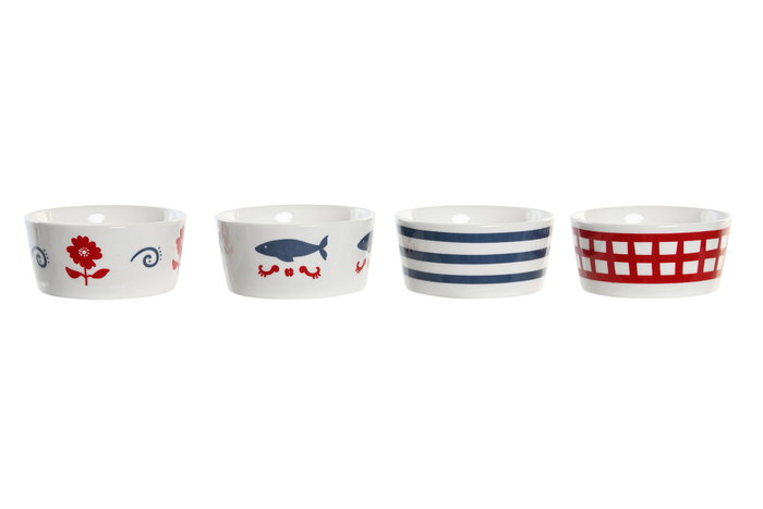 DKD Home Decor Set de Aperitivo Casitas de Gres y Bambú, 5 Piezas DKD Home Decor Set de Aperitivo Casitas de Gres y Bambú, 5 Piezas