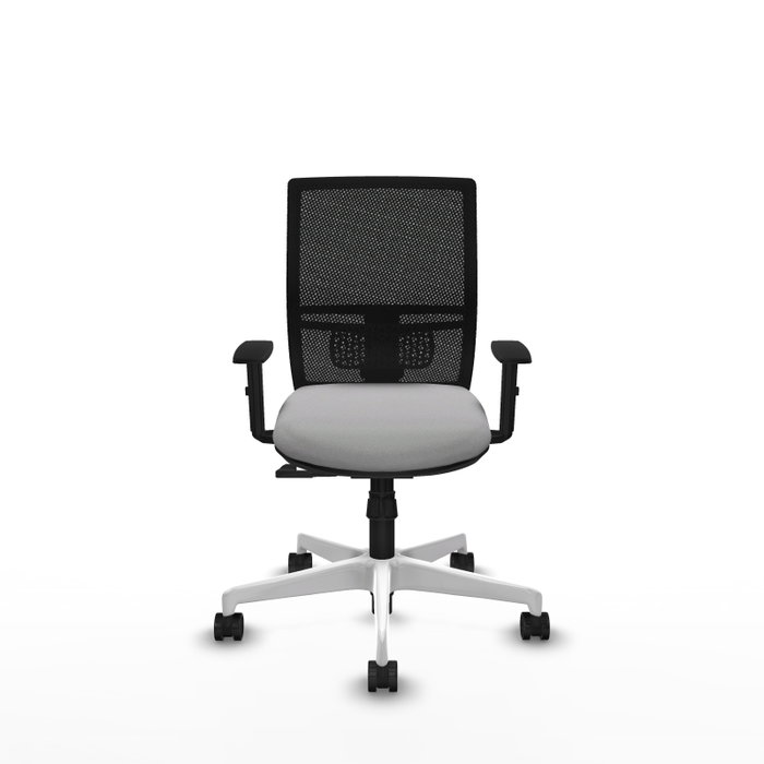 PIQUERAS Y CRESPO Silla de oficina Yunquera con mecanismo Sincro, Gris claro y Negro