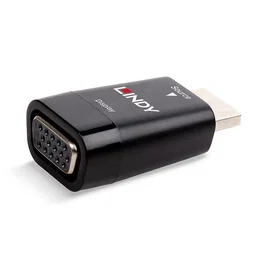Lindy 38194 Adaptador HDMI Macho a VGA Hembra, Dongle, 1080p/1920x1200, 10.2 Gbit/s, Color Negro