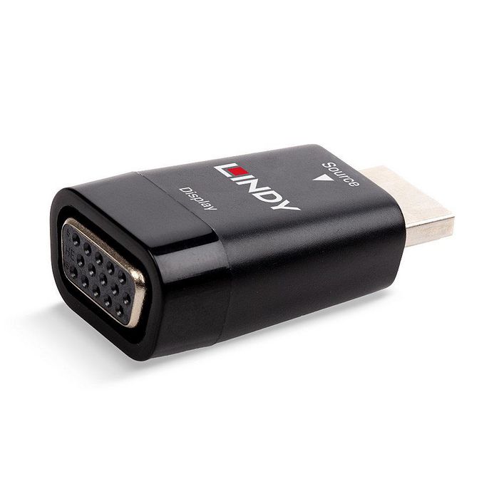 Lindy 38194 Adaptador HDMI a VGA Dongle 1080p Negro Lindy 38194 Adaptador HDMI a VGA Dongle 1080p Negro