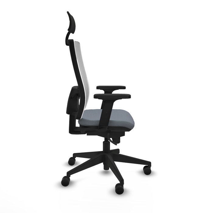PIQUERAS Y CRESPO Silla de oficina Horna Gris y Blanca con Mecanismo Sincro