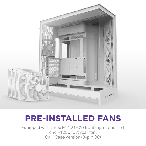 NZXT CM-H92FW-01 Caja ATX NZXT H9 Flow Dual-Chamber Mid-Tower Blanca
