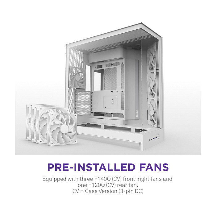 NZXT H9 Flow (2025) All White Midi Tower