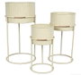 DKD Home Decor Set de 3 Maceteros Cream2026 Crema