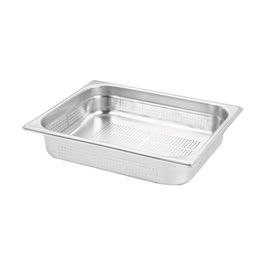 DBMARK - GPP12065 - Recipiente perforado GN 1/2 de acero inoxidable. Tamaño 32,5 x 26,5 cm. Profundidad 6,5 cm. Capacidad 4,1 L - Venta 1 unidad