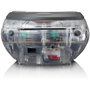 Lenco SCD-24TR Radio Portátil Digital Bluetooth FM con Pantalla LCD - Transparente