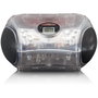 Lenco SCD-24TR Radio Portátil Digital Bluetooth FM con Pantalla LCD - Transparente