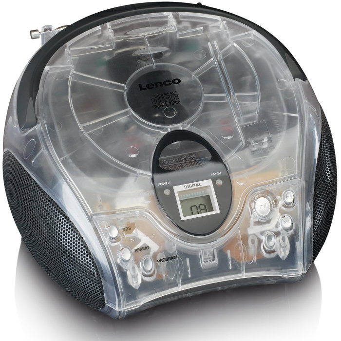Lenco SCD-24TR Radio Portátil Digital Bluetooth FM con Pantalla LCD - Transparente Lenco SCD-24TR Radio Portátil Digital Bluetooth FM con Pantalla LCD - Transparente